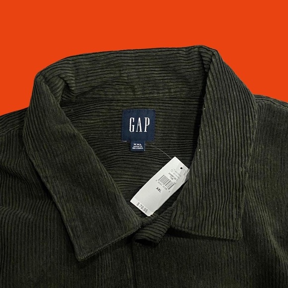 Gap Olive Green Corduroy Button Up Shirt Jacket / Shacket 🔥 - Picture 4 of 4